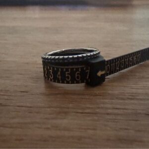 Silver toned blue CZ ring​